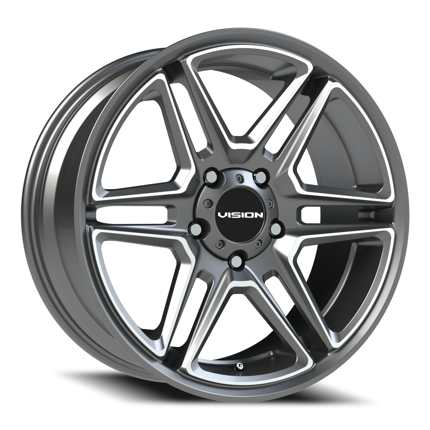 Vision Wedge 20X9 Gunmetal Machined Face Wheel