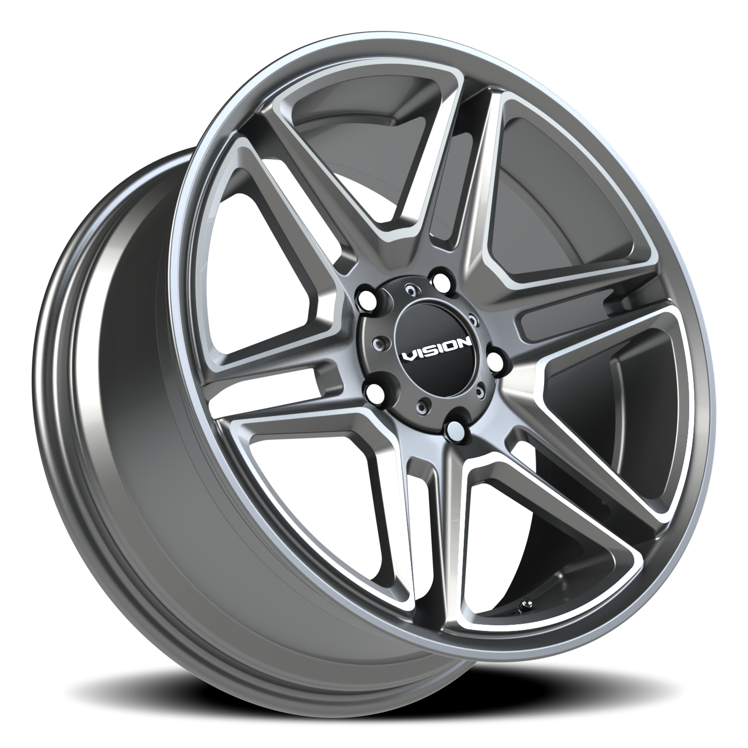 Vision Wedge 20X9 Gunmetal Machined Face Wheel