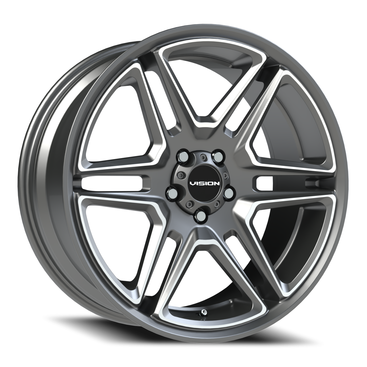 Vision Wedge 20X9 Gunmetal Machined Face Wheel