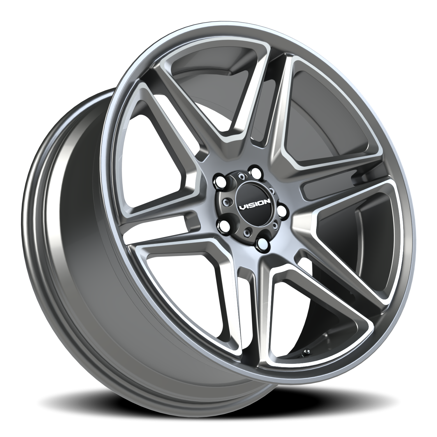 Vision Wedge 20X9 Gunmetal Machined Face Wheel