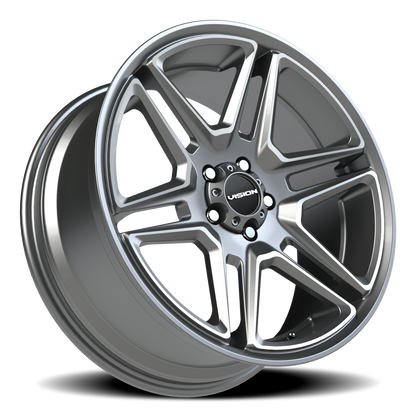 Vision Wedge 20X9 Gunmetal Machined Face Wheel