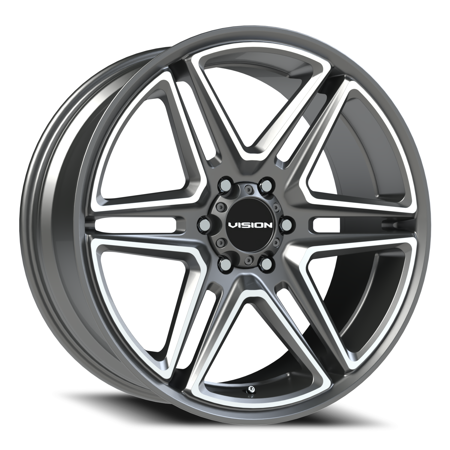 Vision Wedge 22X9.5 Gunmetal Machined Face Wheel