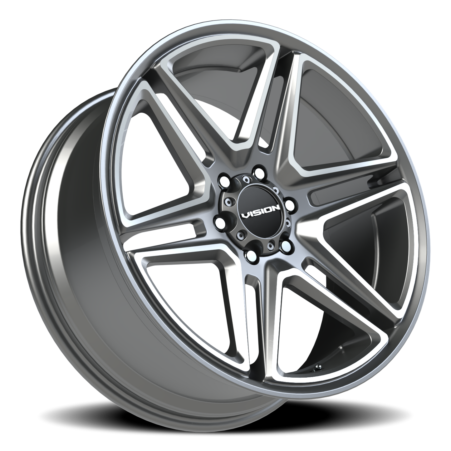 Vision Wedge 22X9.5 Gunmetal Machined Face Wheel