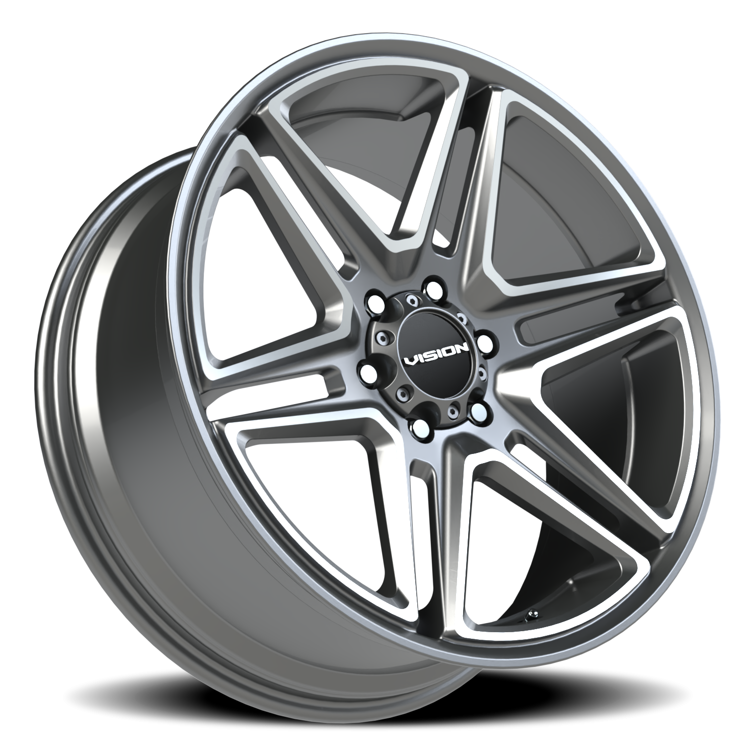 Vision Wedge 22X9.5 Gunmetal Machined Face Wheel