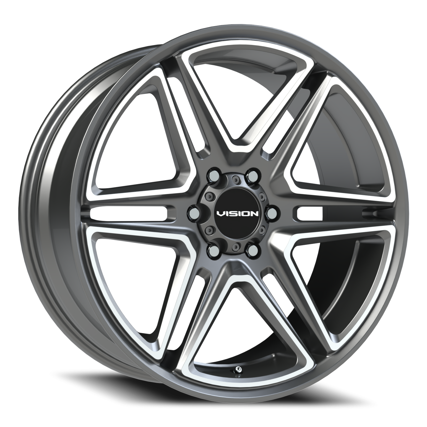 Vision Wedge 22X9.5 Gunmetal Machined Face Wheel