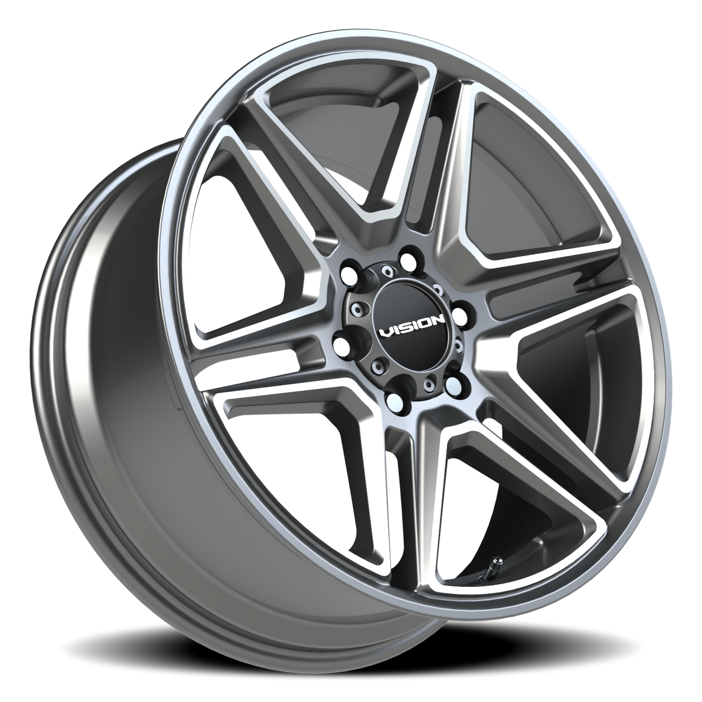 Vision Wedge 20X9 Gunmetal Machined Face Wheel