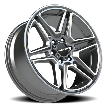 Vision Wedge 20X9 Gunmetal Machined Face Wheel