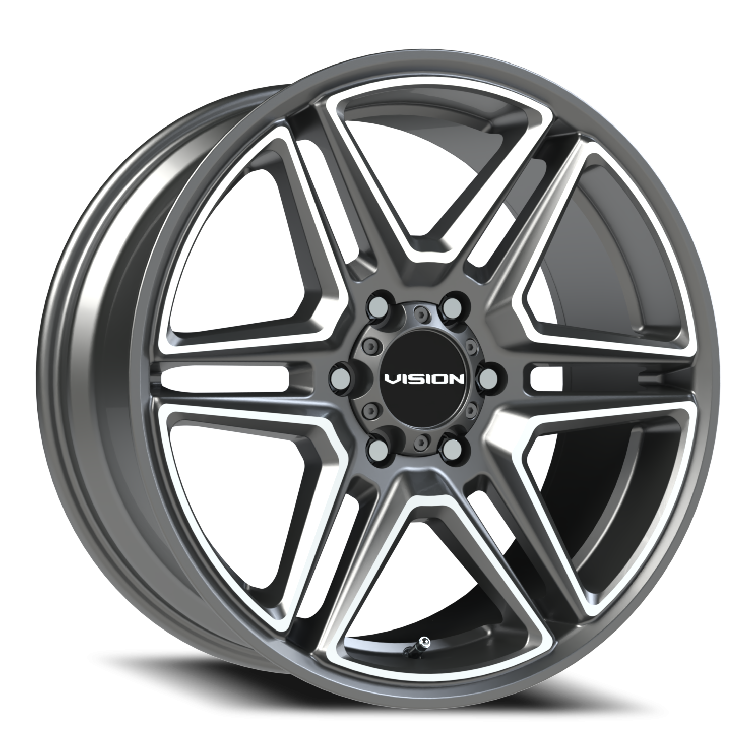 Vision Wedge 20X9 Gunmetal Machined Face Wheel