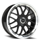 Vision Alpine 20X8.5 Gloss Black Brushed Lip Wheel