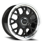 Vision Alpine 16X8 Gloss Black Brushed Lip Wheel