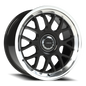 Vision Alpine 18X8.5 Gloss Black Brushed Lip Wheel