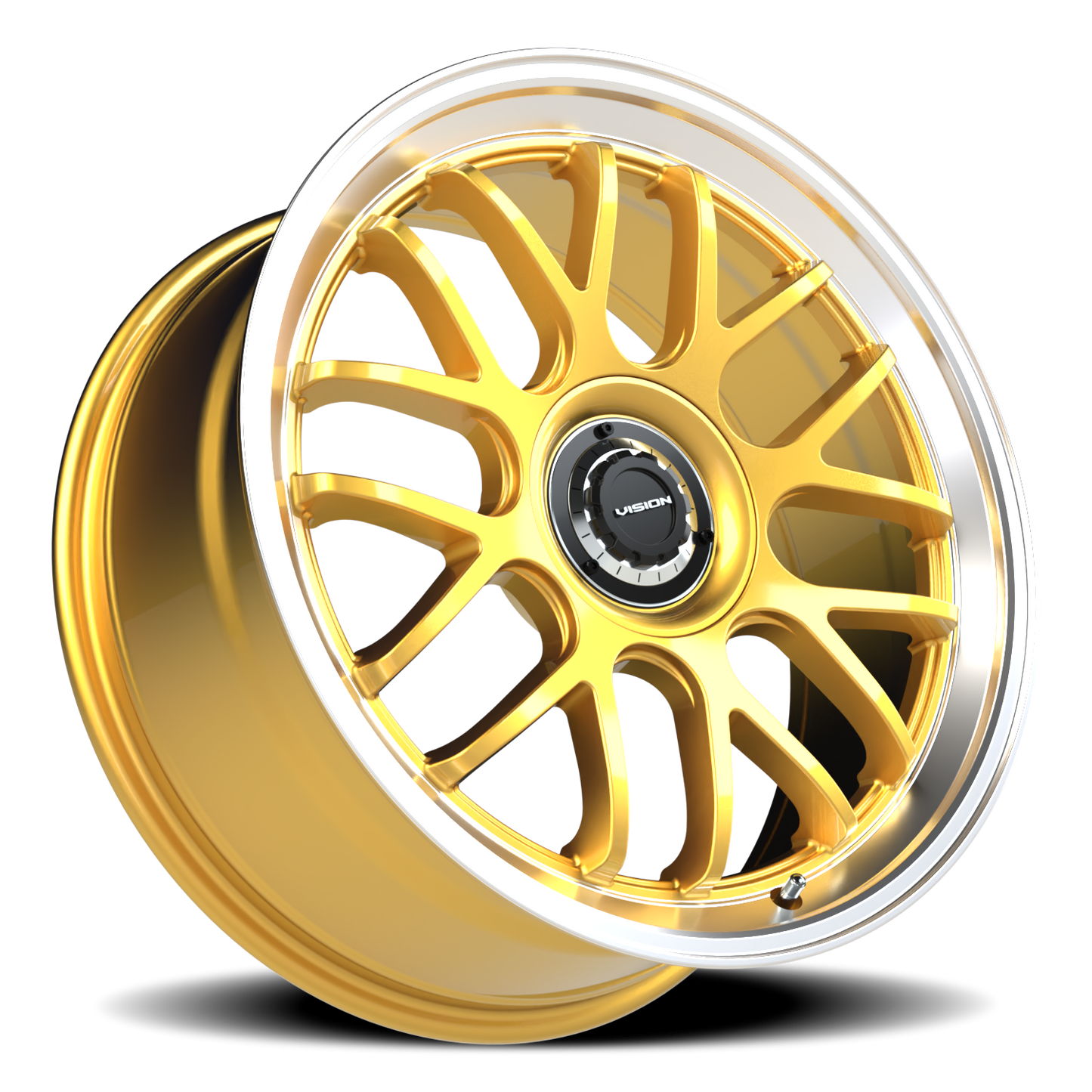 Vision Alpine 20X8.5 Gold Machined Lip Wheel