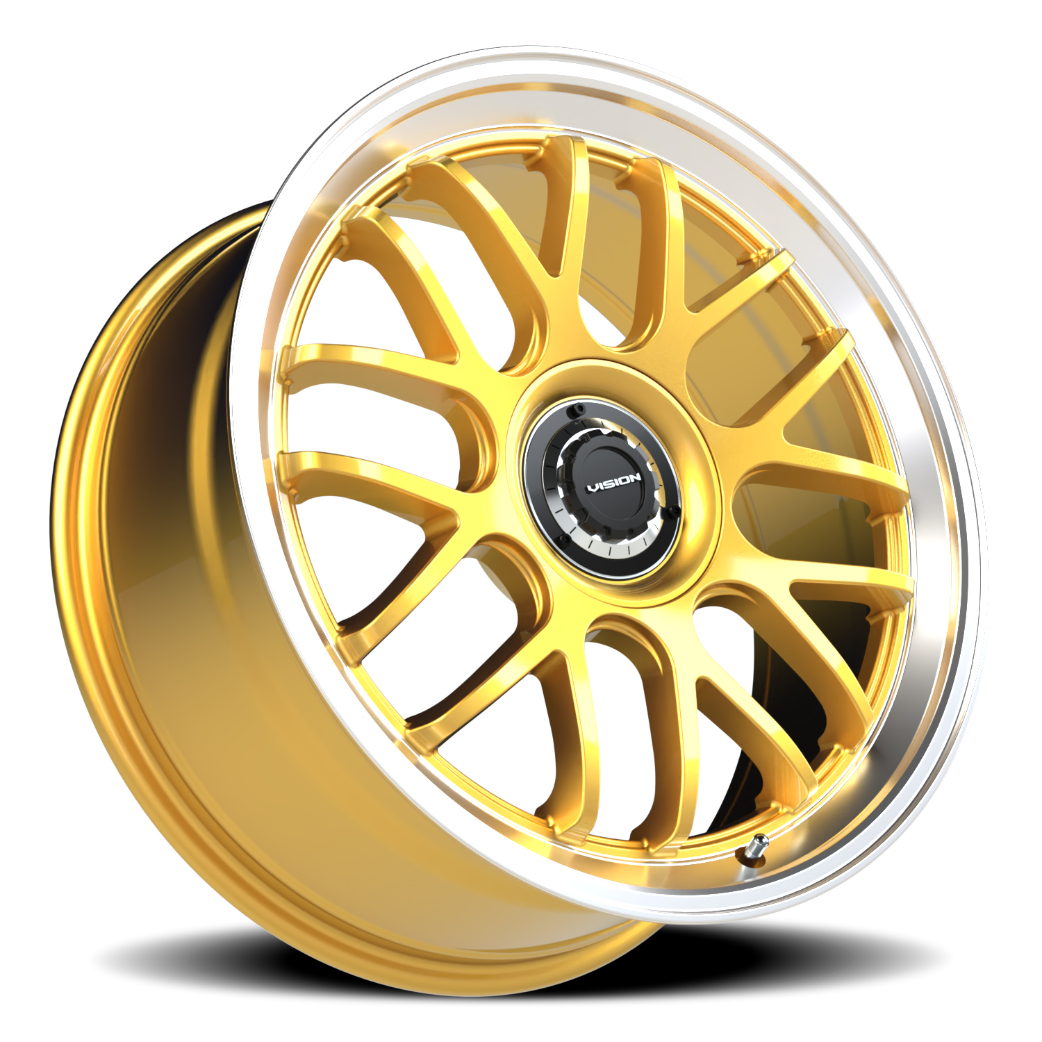 Vision Alpine 20X8.5 Gold Machined Lip Wheel