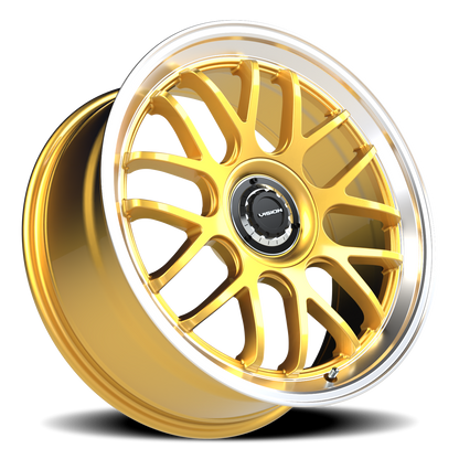 Vision Alpine 20X8.5 Gold Machined Lip Wheel