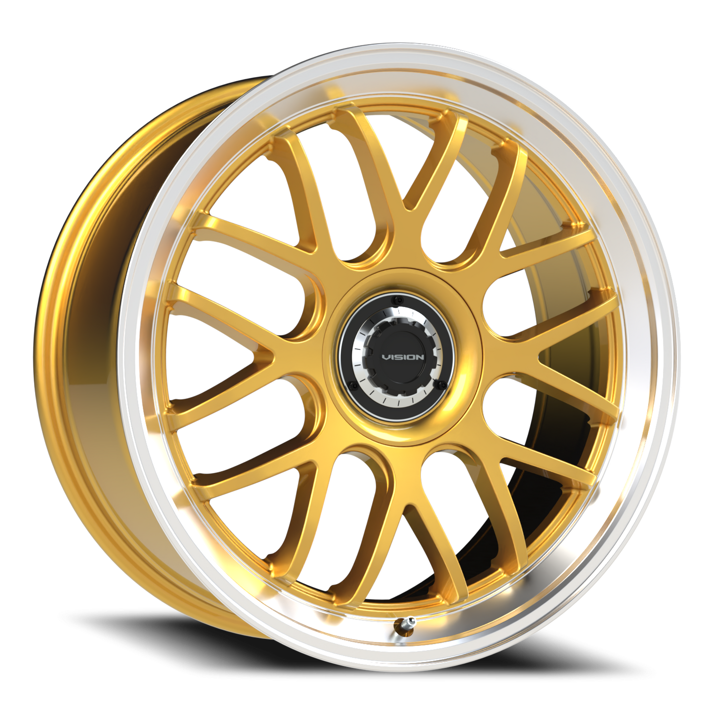 Vision Alpine 20X8.5 Gold Machined Lip Wheel