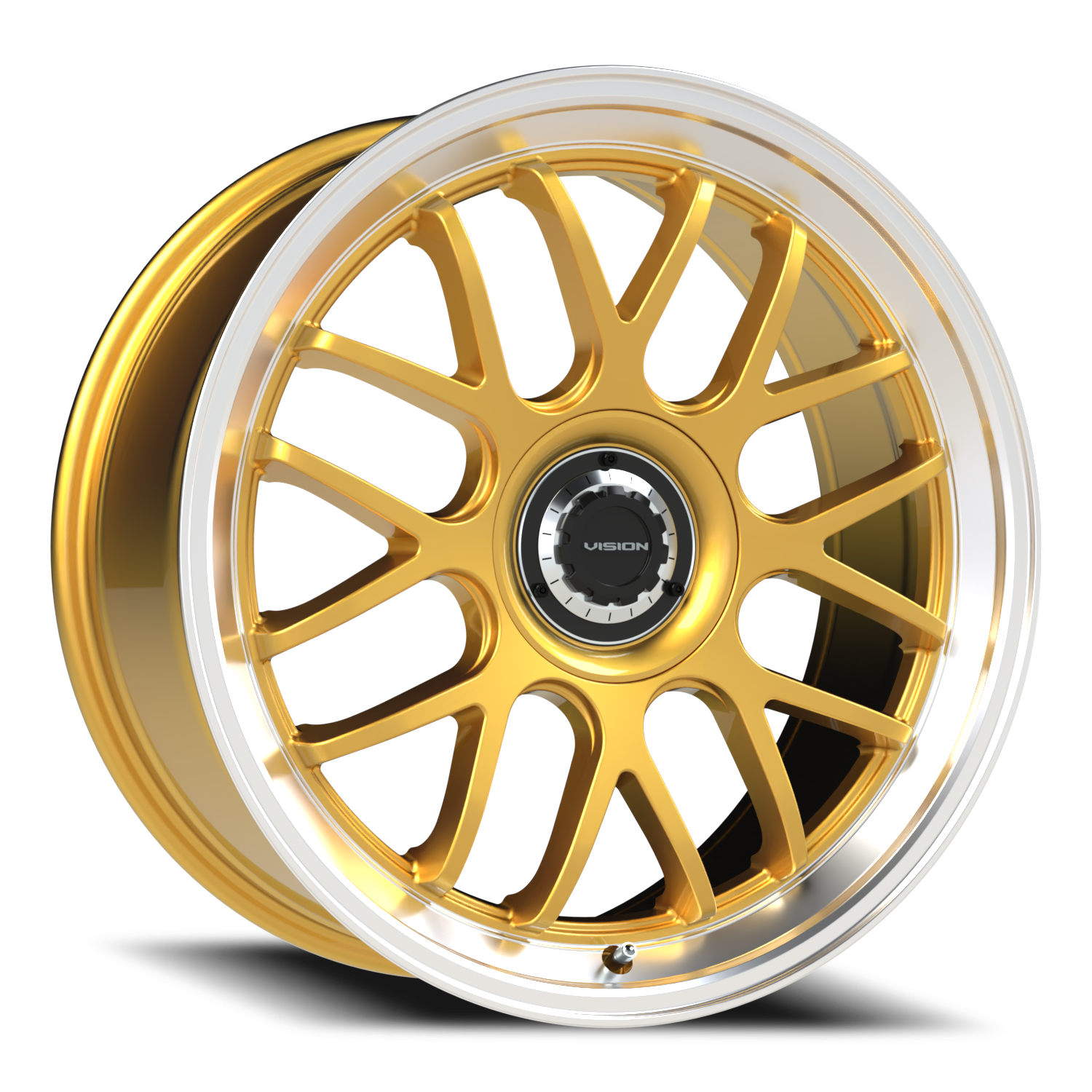 Vision Alpine 20X8.5 Gold Machined Lip Wheel