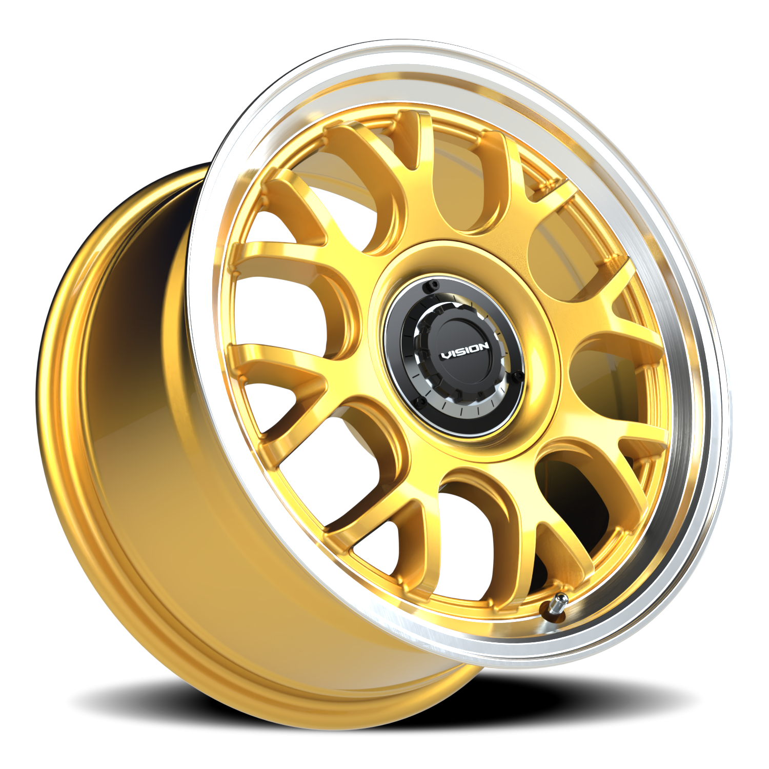 Vision Alpine 16X8 Gold Machined Lip Wheel