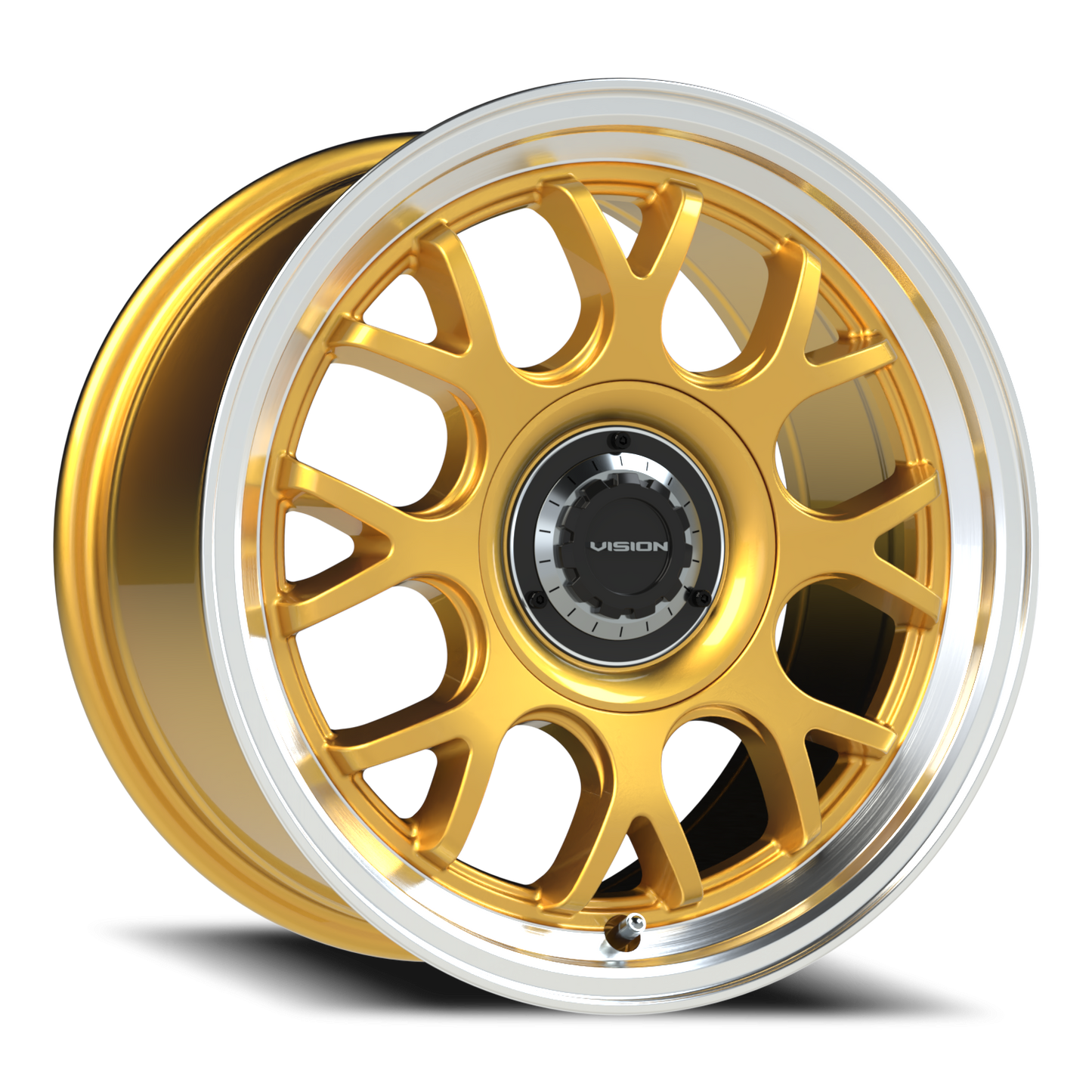 Vision Alpine 16X8 Gold Machined Lip Wheel