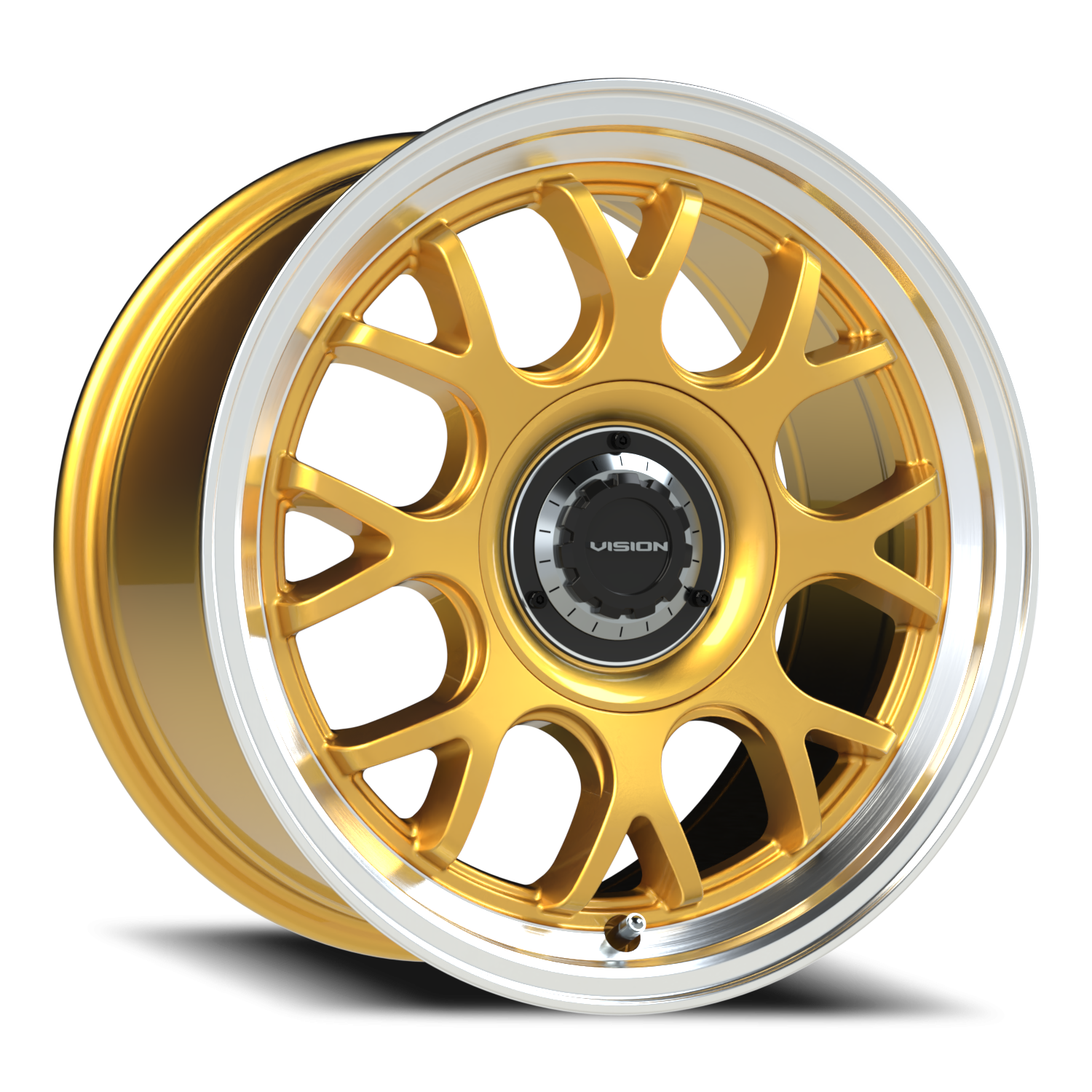 Vision Alpine 16X8 Gold Machined Lip Wheel