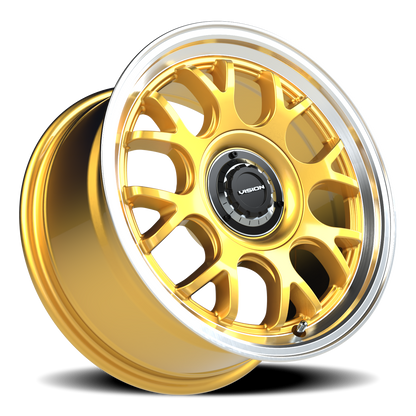 Vision Alpine 16X8 Gold Machined Lip Wheel