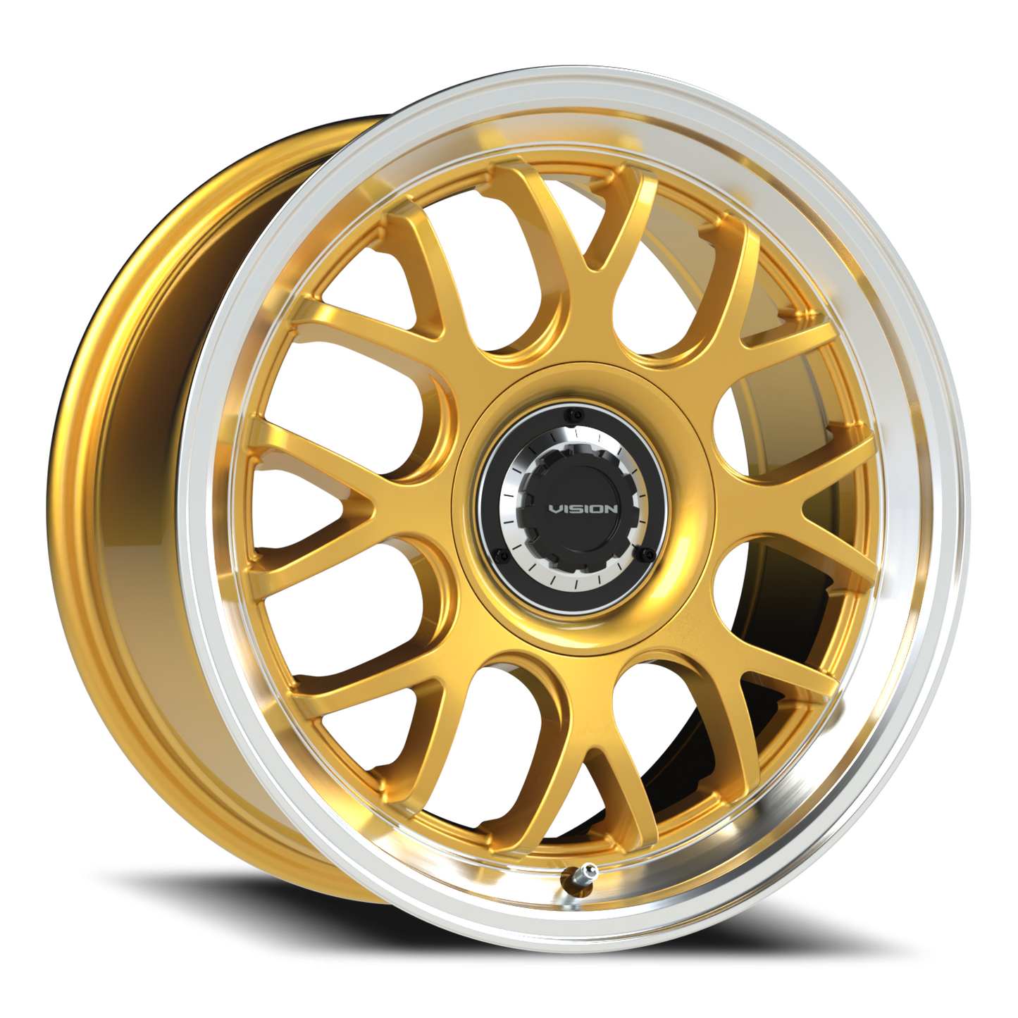 Vision Alpine 17X8 Gold Machined Lip Wheel