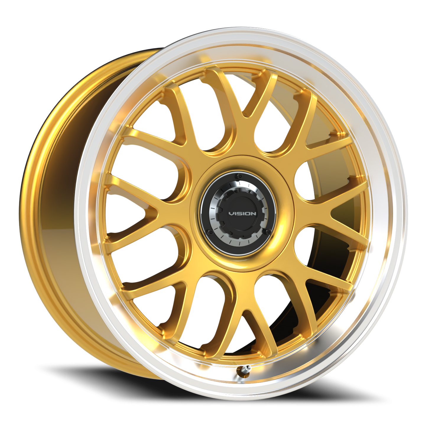Vision Alpine 18X8.5 Gold Machined Lip Wheel