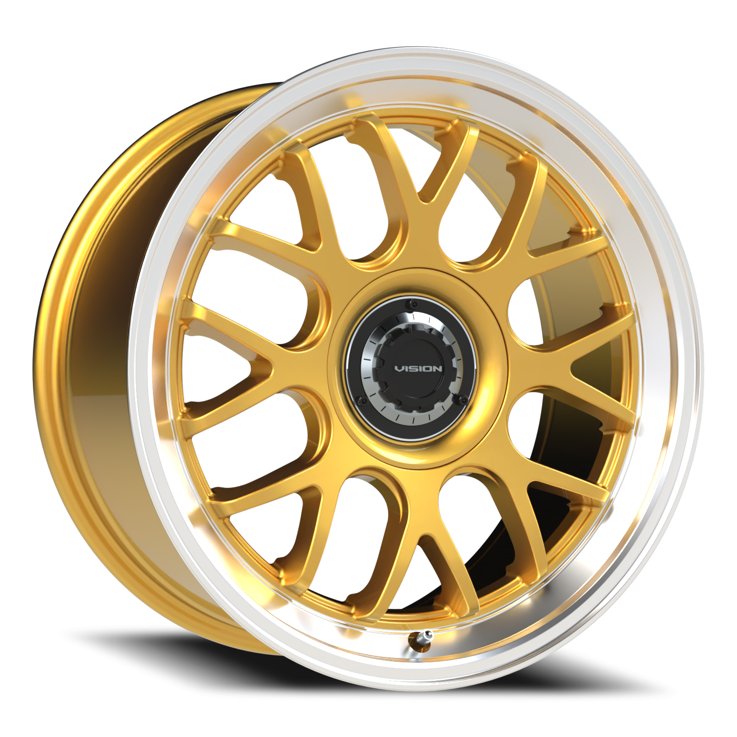 Vision Alpine 18X8.5 Gold Machined Lip Wheel