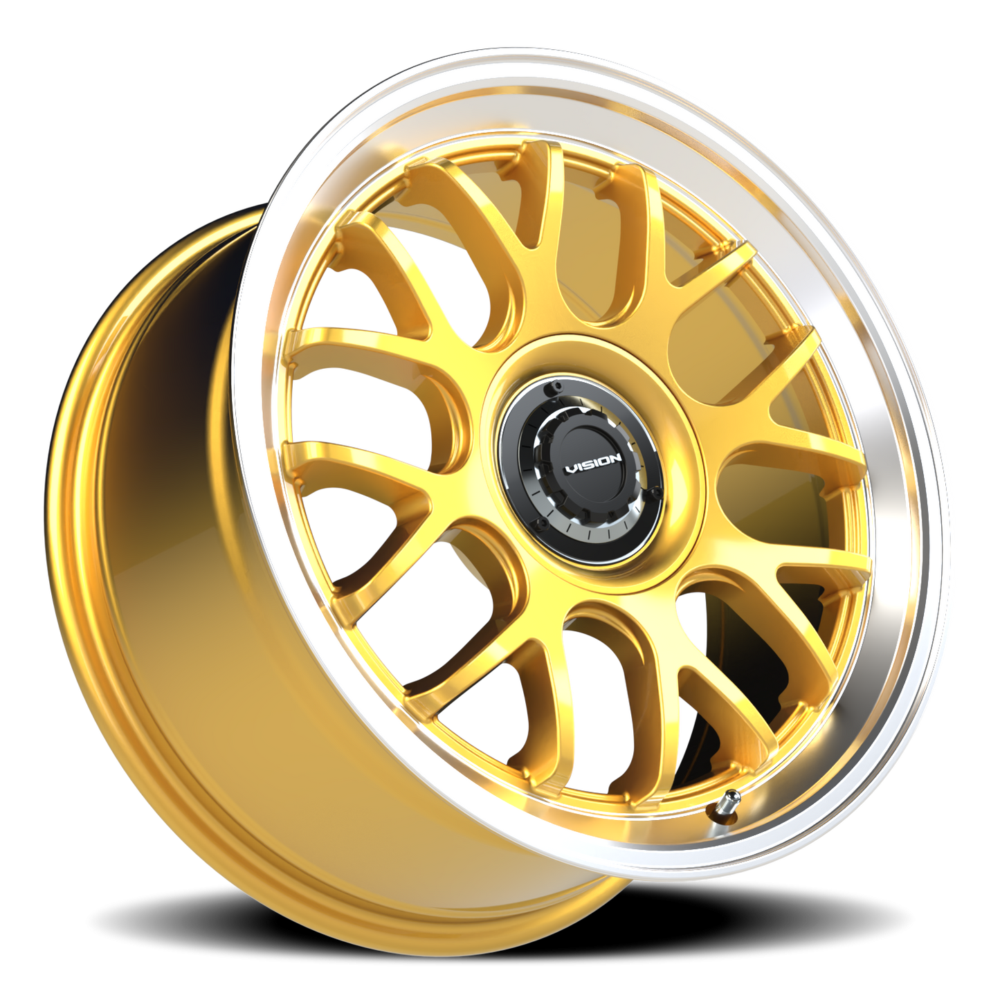 Vision Alpine 18X8.5 Gold Machined Lip Wheel