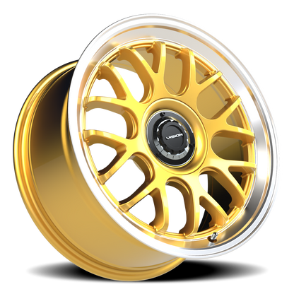 Vision Alpine 18X8.5 Gold Machined Lip Wheel