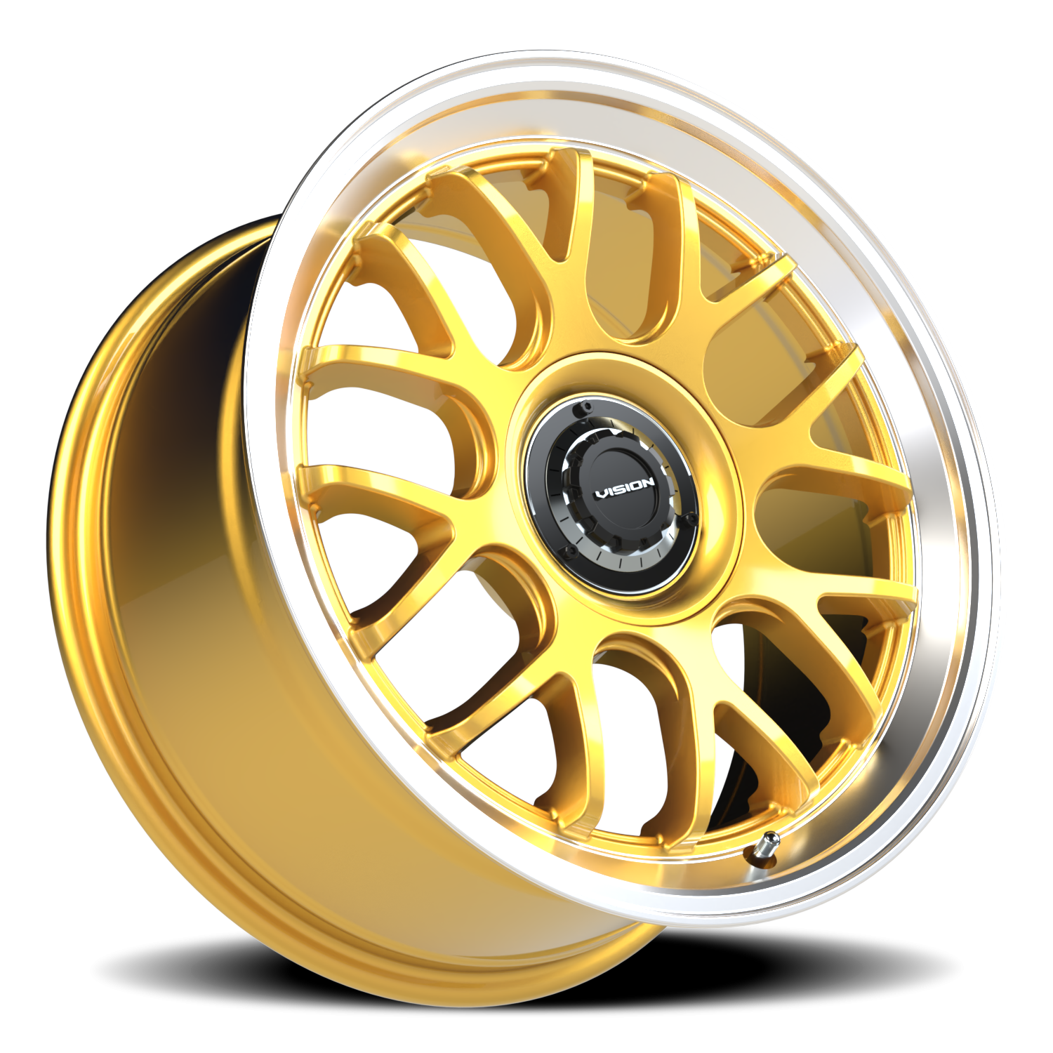 Vision Alpine 18X8.5 Gold Machined Lip Wheel