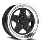 Vision Nitro 15X7 Gloss Black Machined Lip Wheel