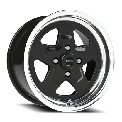 Vision Nitro 15X8 Gloss Black Machined Lip Wheel