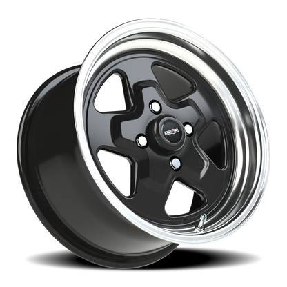 Vision Nitro 15X8 Gloss Black Machined Lip Wheel
