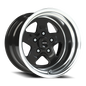 Vision Nitro 15X10 Gloss Black Machined Lip Wheel