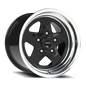 Vision Nitro 15X10 Gloss Black Machined Lip Wheel