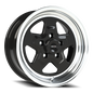 Vision Nitro 15X7 Gloss Black Machined Lip Wheel