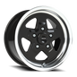 Vision Nitro 15X8 Gloss Black Machined Lip Wheel