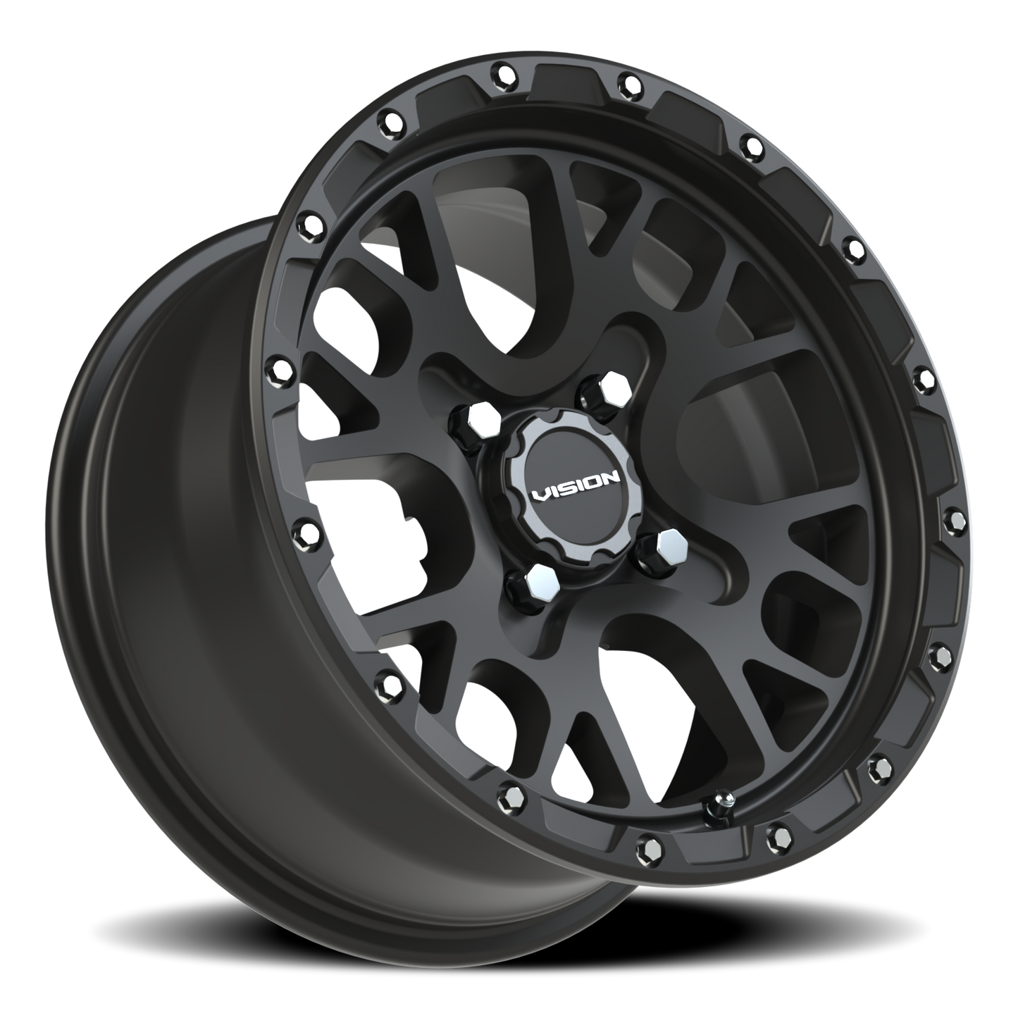 Vision Rocker 14X7 Satin Black Wheel