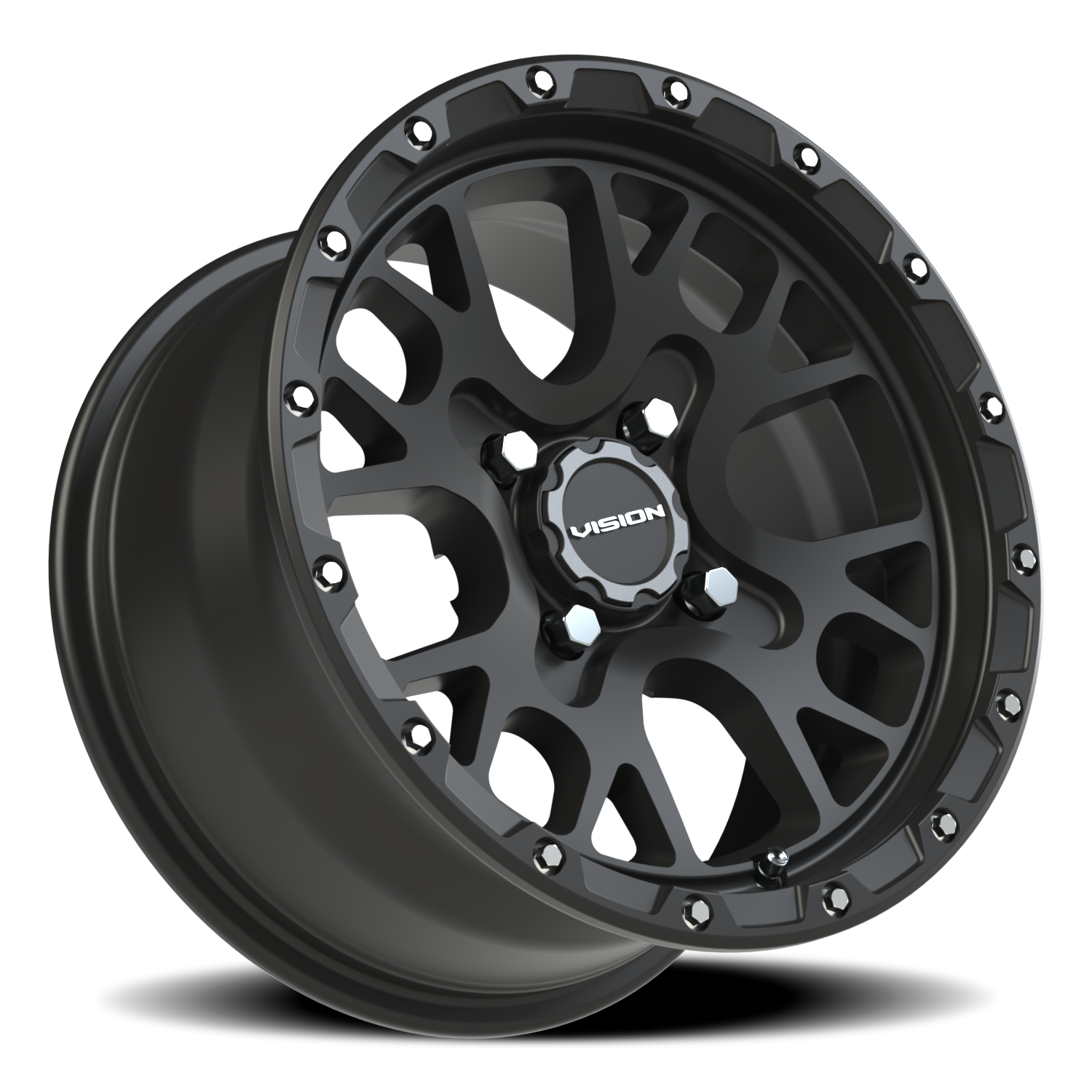 Vision Rocker 14X7 Satin Black Wheel