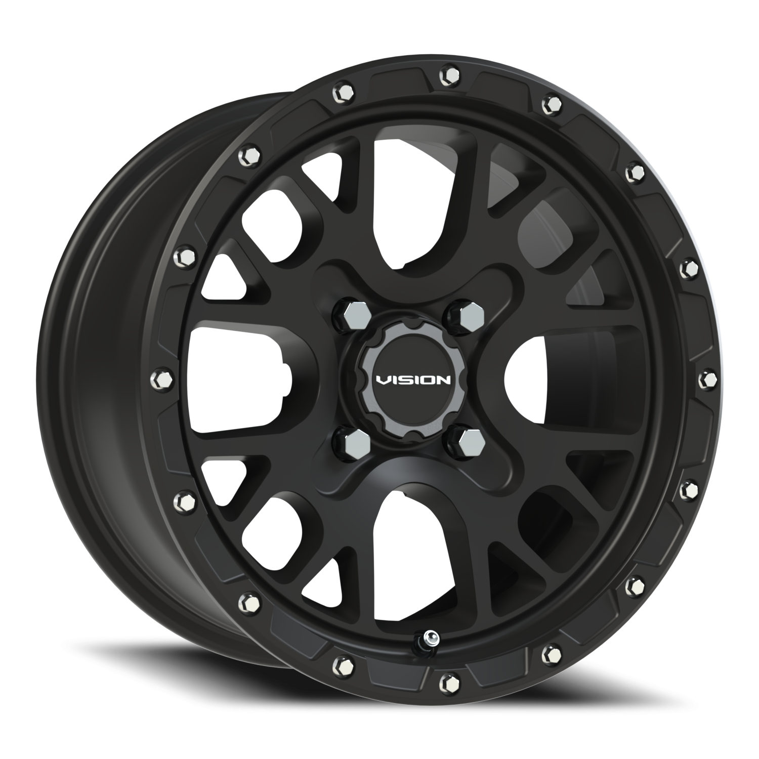 Vision Rocker 14X7 Satin Black Wheel