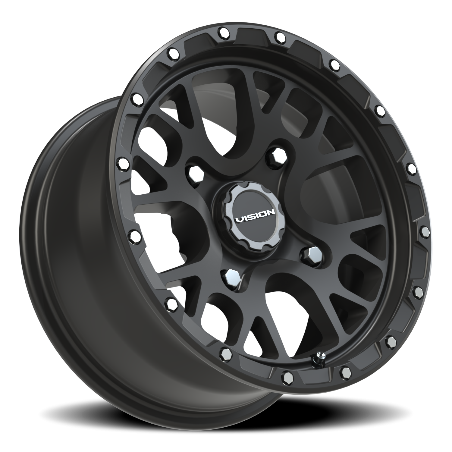 Vision Rocker 14X7 Satin Black Wheel