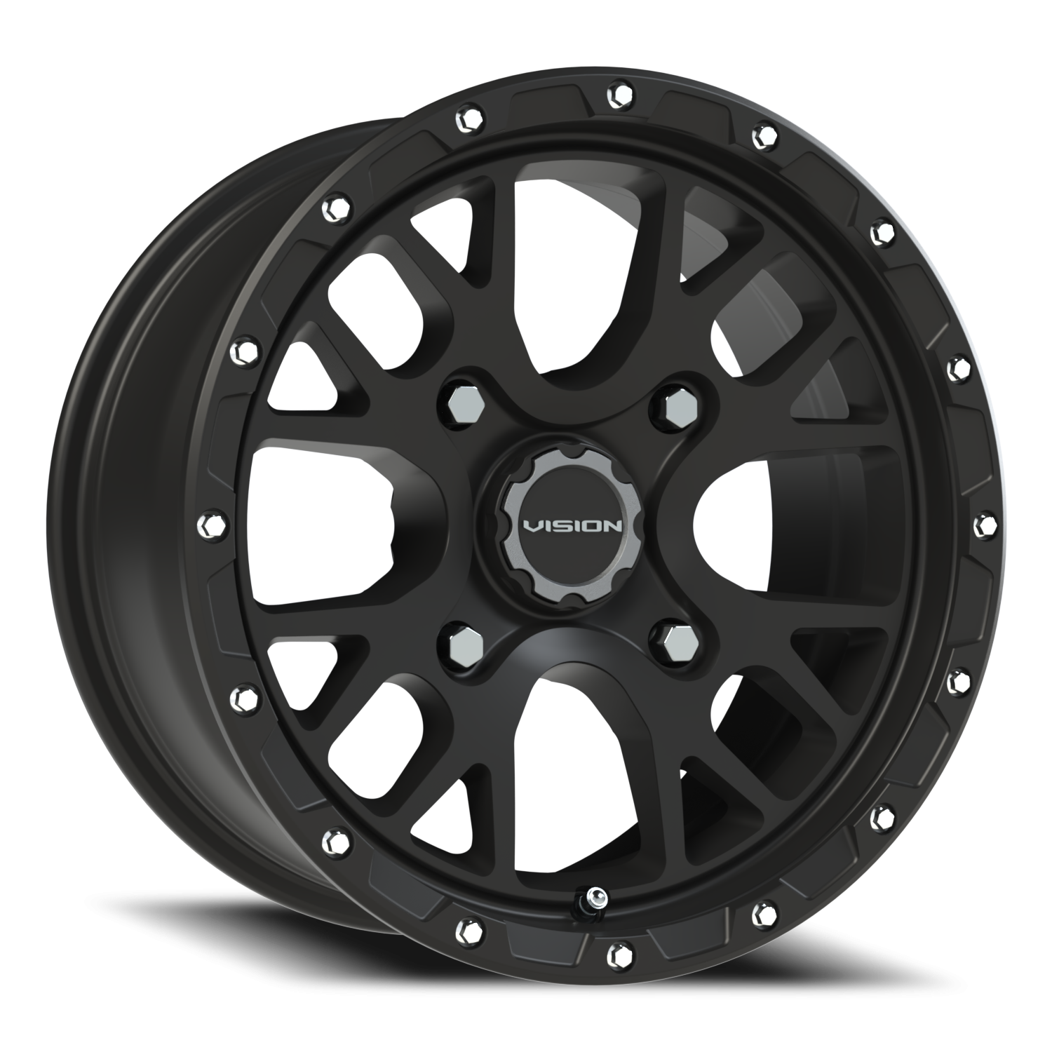 Vision Rocker 15X7 Satin Black Wheel