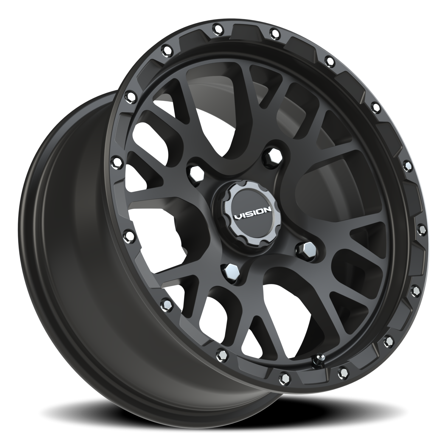Vision Rocker 15X7 Satin Black Wheel