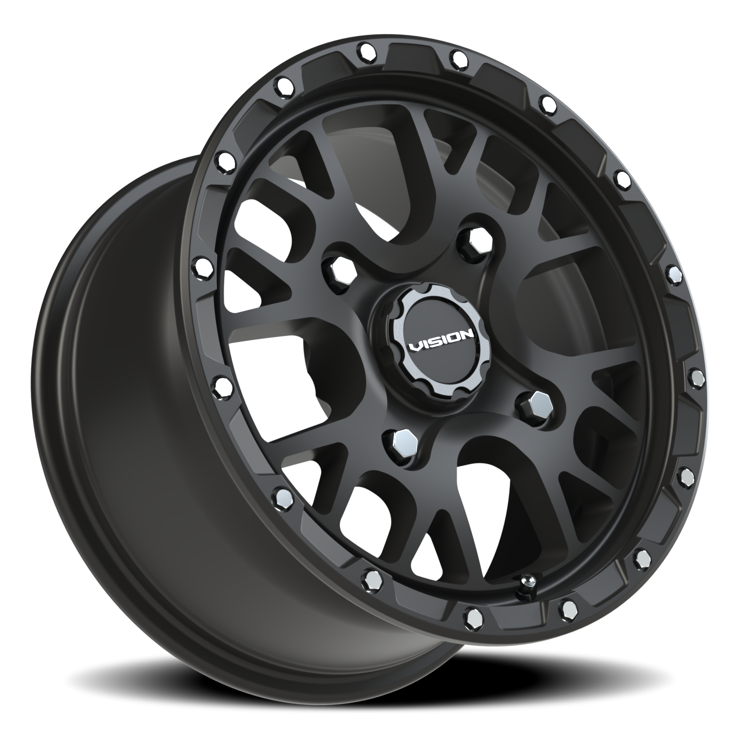 Vision Rocker 14X7 Satin Black Wheel