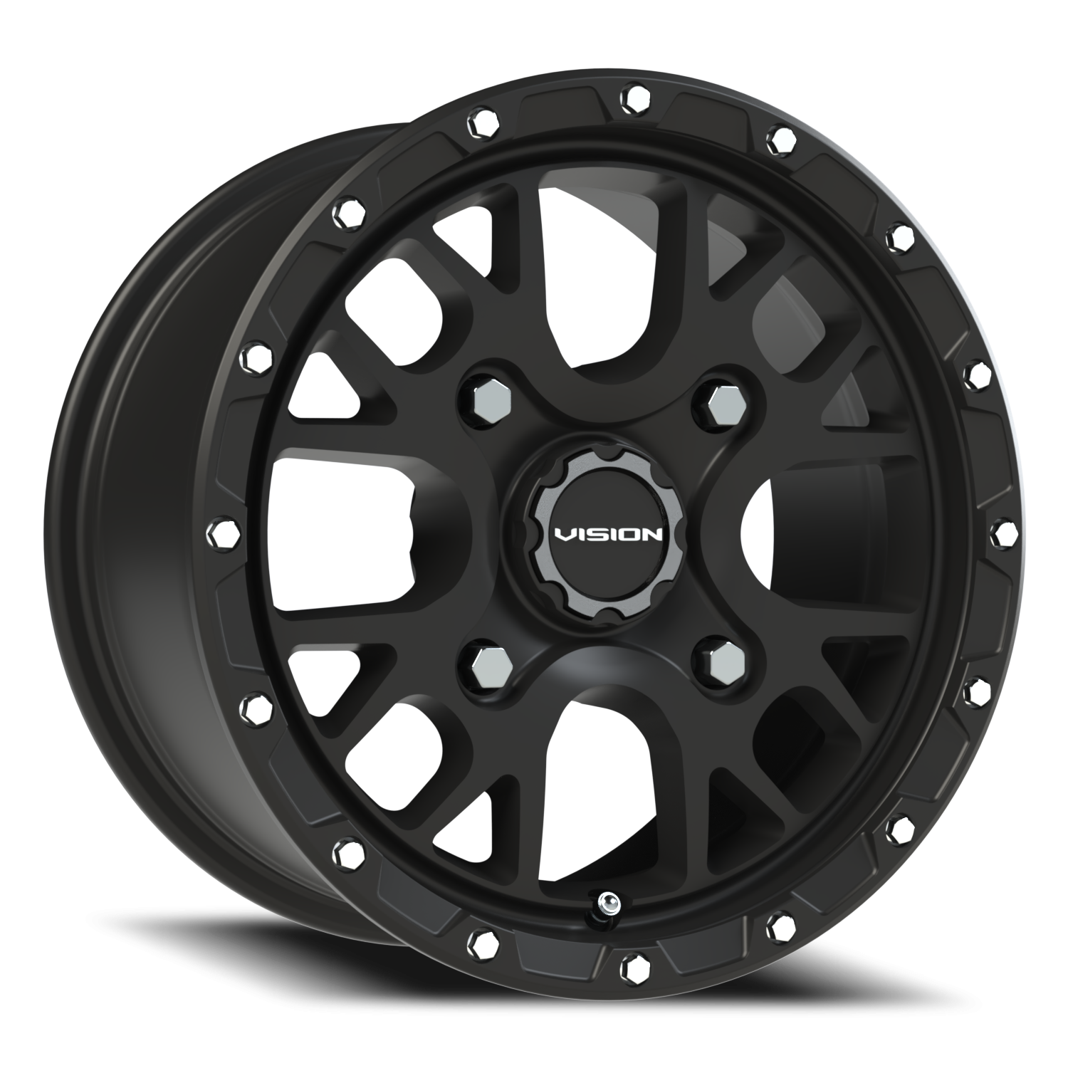 Vision Rocker 14X7 Satin Black Wheel