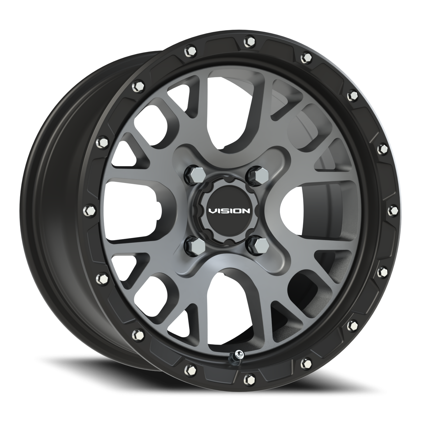 Vision Rocker 14X7 Satin Grey Wheel