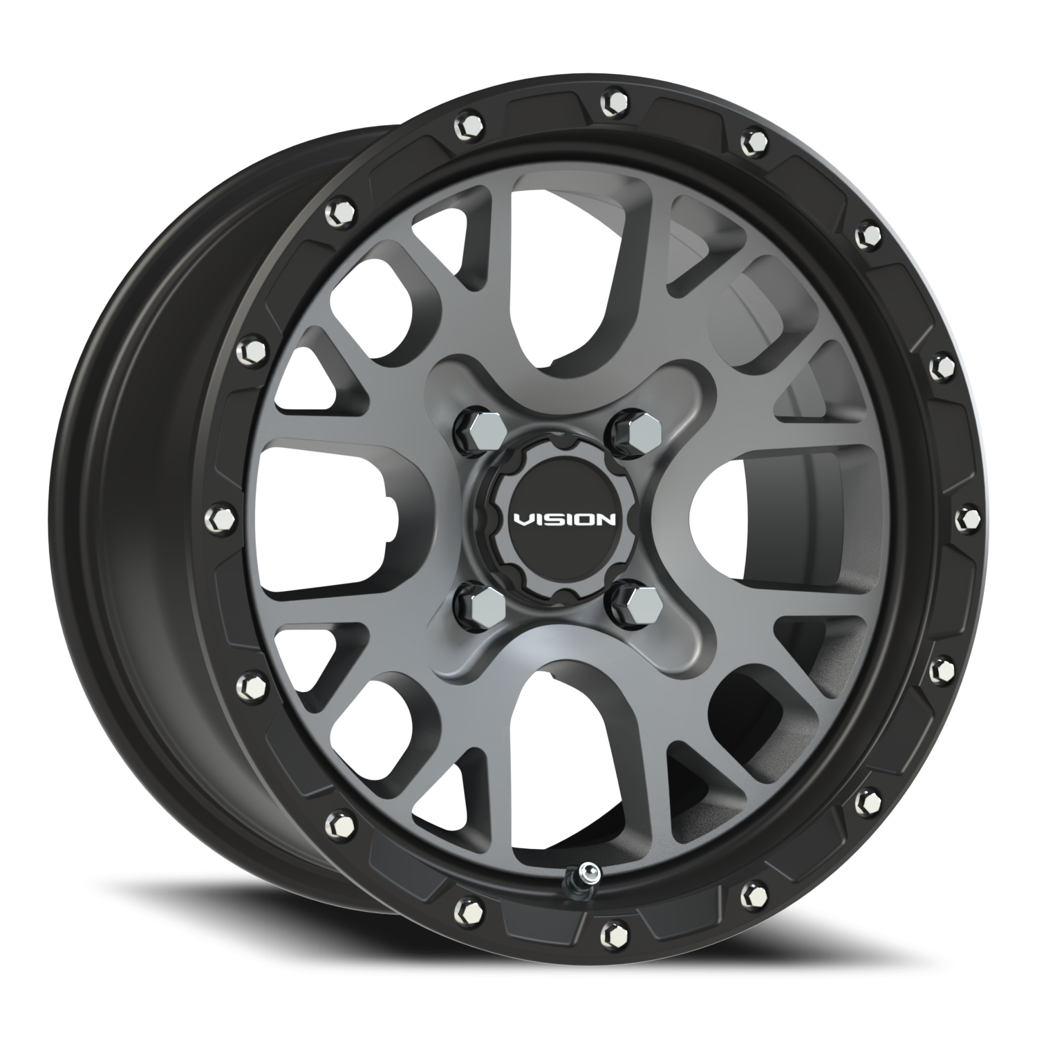 Vision Rocker 14X7 Satin Grey Wheel