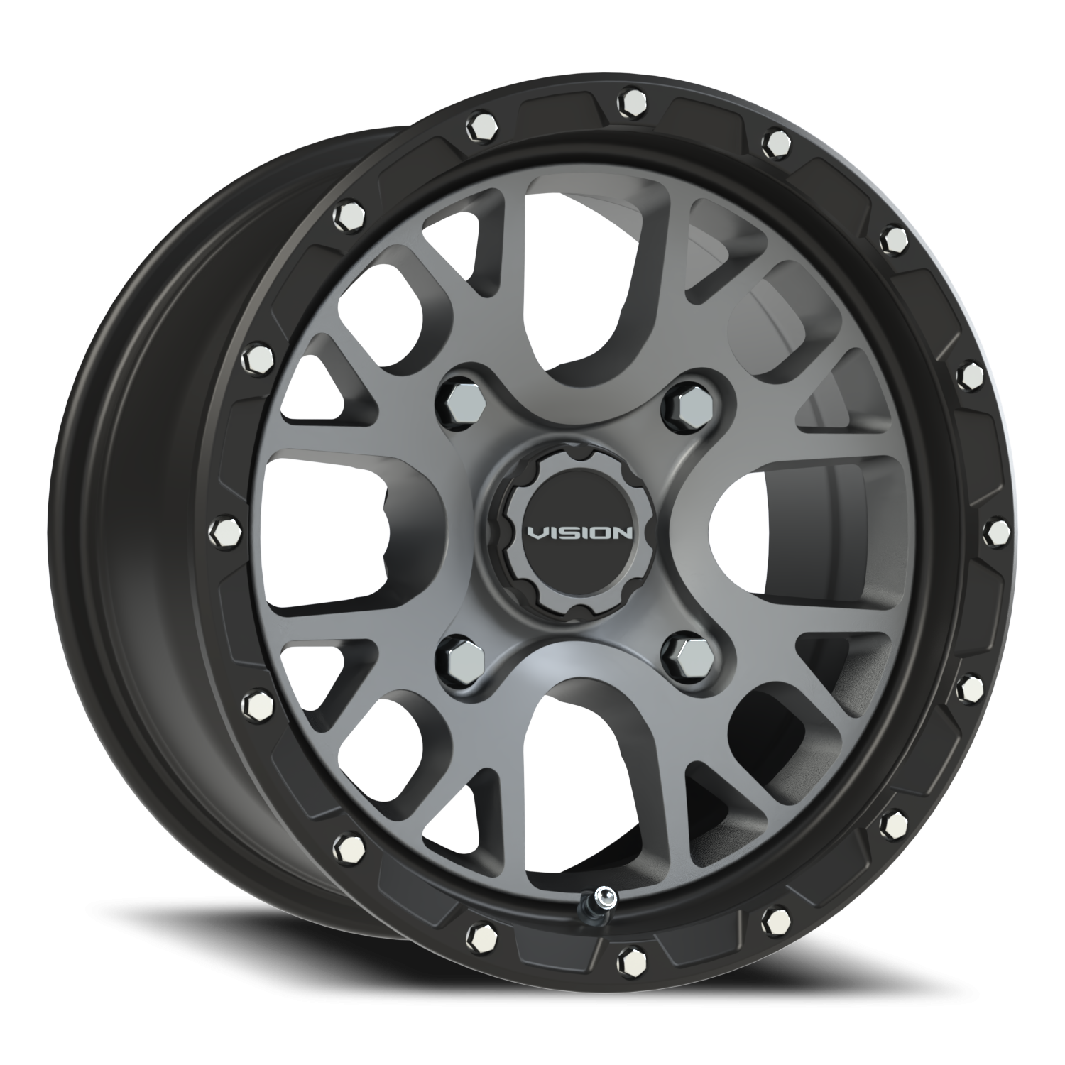Vision Rocker 14X7 Satin Grey Wheel