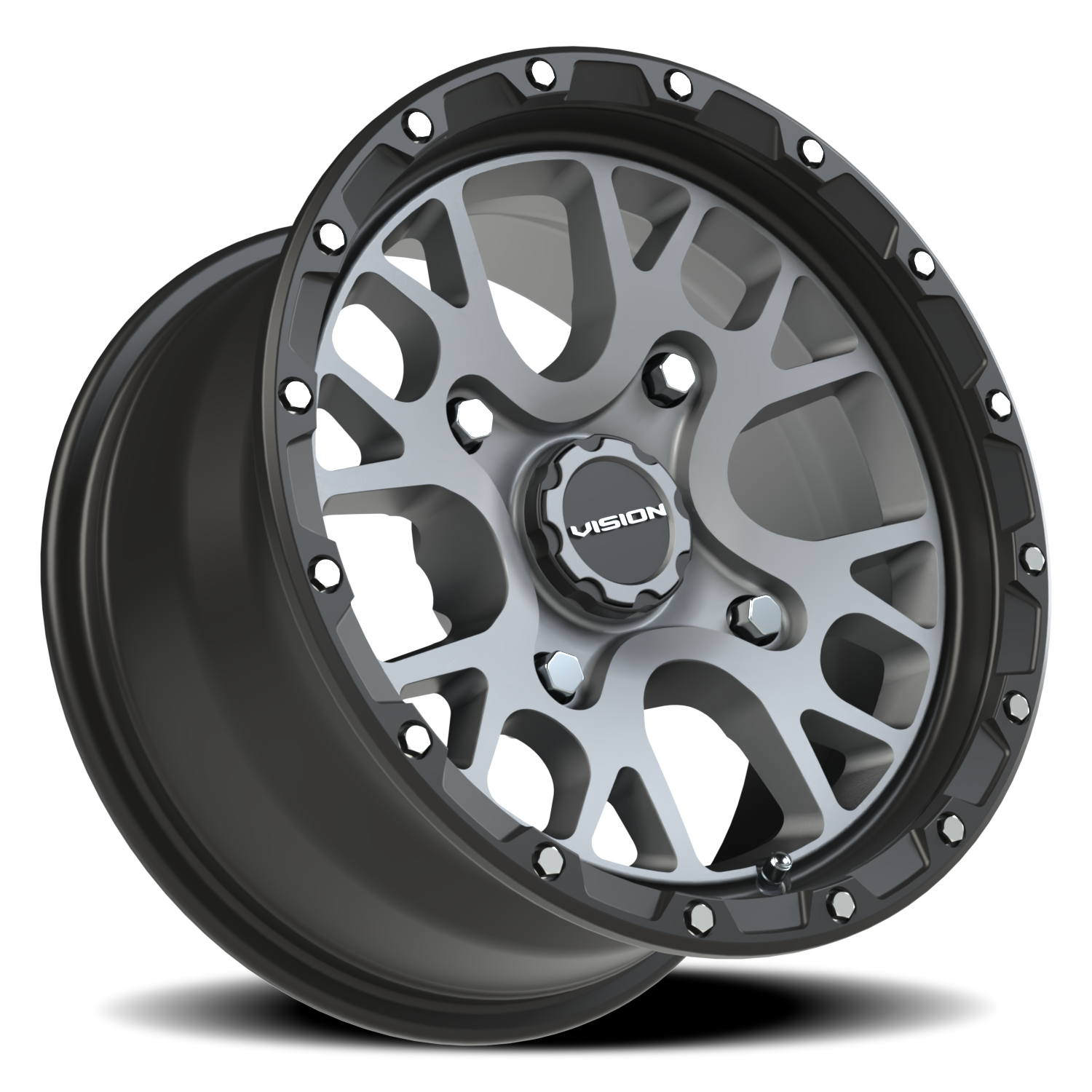 Vision Rocker 14X7 Satin Grey Wheel