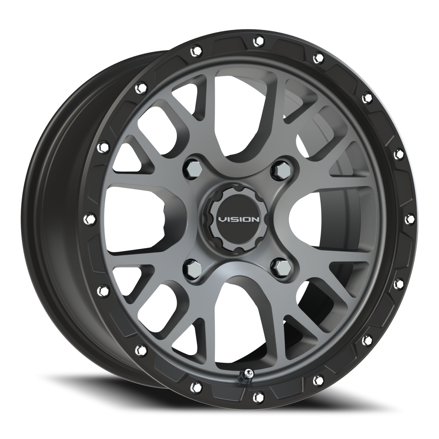 Vision Rocker 15X7 Satin Grey Wheel